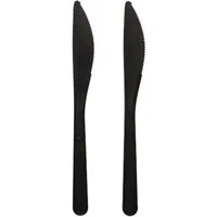 PAPSTAR GmbH Hängedekoration Mehrweg Messer 18,5cm, 50 Stk. - Schwarz