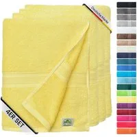 leevitex® Handtücher 4er-Set, 50 × 100 cm, aus 100% Baumwolle, Frottee (Set, 4-St), OEKO-TEX® STANDARD 100 zertifiziert und hochwertig verarbeitet