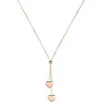 THIORA Edelstahlkette Bora Hearts (Einzel, Einzelartikel), wasserfest, nickelfrei, hypoallergen, verstellbar, Y-Kette, Boxkette