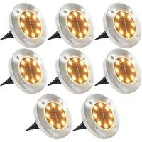 vidaXL LED Solarleuchte Solar-Bodenleuchten 8 Stk. LED Warmweiß