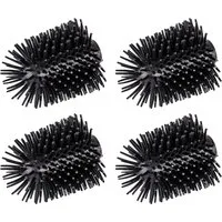 WENKO WC-Reinigungsbürste, (Set, 4-tlg), Ersatzbürstenkopf für WENKO WC-Bürsten, Ø 7,5cm, Silikonborsten