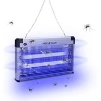 Clanmacy Ultraschall-Tierabwehr Elektrischer Insektenvernichter Mückenlampe LED mit UV-Licht, 3W/12W/30W/40W