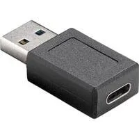 USB 3.2 Gen 1 Adapter, USB-A Stecker > USB-C Buchse schwarz