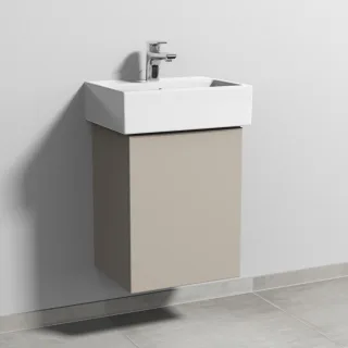 Sanipa 3way Waschtischunterbau zu Duravit Vero Air Waschtisch mit 1 Tür, Kaschmir-Matt SP4301U