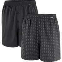 ADAMO Boxershorts Boxershorts Übergröße 2er Pack anthrazit Adamo (Packung, 2-St., 2er-Pack)