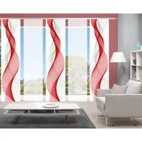HOME WOHNIDEEN Schiebegardine OPALIA 5ER SET (5 St), Paneelwagen, halbtransparent, Microfaser, HxB: 245x60