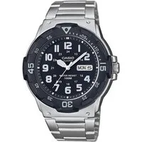 CASIO TIMELESS COLLECTION Quarzuhr MRW-200HD-1BVEF, Armbanduhr, Herrenuhr, Edelstahlarmband, bis 10 bar wasserdicht, Datum