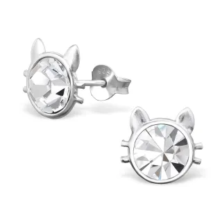 S??e Katzen Ohrringe aus 925 Silber