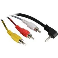 A/V-Kabel 3,5mm Klinke -> 3x Cinch 1,5 Meter
