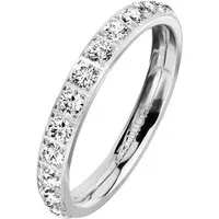 Taffstyle Fingerring Eleganter Titan Damenring mit Zirkonia Kristallen Verlobungsring (Zeitloser Ehering Ewigkeitsring als Geschenk für besondere Momente – hochwertiges Titan)