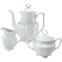 CreaTable Servier-Set Maria Theresia Weiss, Porzellan, (3-tlg., 1 Kaffeekanne, 1 Milchgiesser, 1 Zuckerdose)
