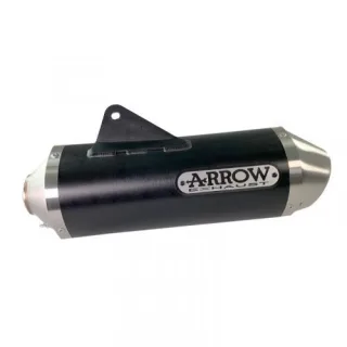 Sport Auspuff Arrow Race-Tech Alu BLACK Edelstahlkappe Gas Gas SM 700 / ES 700 Bj.2022-2024 +KAT+ABE