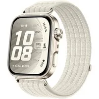 Wigento Smartwatch-Armband Nylon für Huawei Watch Fit 5 4 / 5 4 Pro / 3 Klettverschluss Starlight, Klettverschluss, Verstellbar