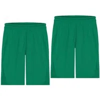 James & Nicholson Funktionsshorts Doppelpack Funktionelle Kinder Teamshorts mit Innenslip JN381K (Doppelpack, 2er-Pack) Atmungsaktiv, feuchtigkeitsregulierend und schnell trocknend