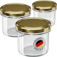 Wellgro Vorratsglas Einmachgläser mit Schraubdeckel 235ml - Deckel To 82, (50-tlg)