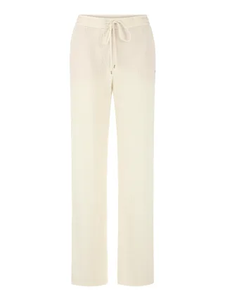 Marc Cain Collections - Hose WASHINGTON mit Strukturmuster bright ecru - Gr. - 44
