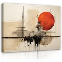 Wallarena Leinwandbild Boho Abstrakt - Beige - Modern - Wohnzimmer, Boho, 40x30x2cm