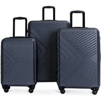 Travelhouse Trolleyset Bali, 4 Rollen, (Komplett Set, 3 tlg., 3-er Koffer Set), Inneinader stapelbar. Standfüße mit Hängefunktion M&L.