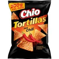 Chio Knabberei, Chio Tortillas Chips Hot Chili Mais-Snack mit Chili Packung 200g
