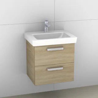 Artiqua 414 Waschtischunterschrank für Subway 2.0 7113F6 Castello Eiche quer NB, 414-WU2L-V60-7134-4 414-WU2L-V60-7134-426