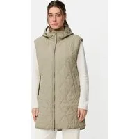 camel active Longweste mit Kapuze ärmellos Markenlabel