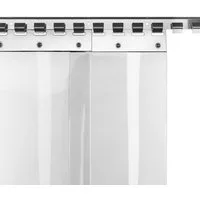 HaGa Lamellenvorhang nach Maß PVC-Lamellenvorhang 20cm Br 1,0m Br. 1,50m H., PVC-Streifenvorhang lebensmittelecht, kältefest, transparent