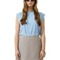 QS Rundhalsshirt Sommertop mit Rundhals