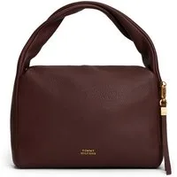Tommy Hilfiger Hobo CITY LEATHER SHOULDER BAG, Damen Tragetasche, Schultertasche mit Logoschriftzug