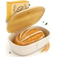 Krustenzauber Brotkasten Moderner Brotkorb & Brotkasten zur Brotaufbewahrung für frisches Brot