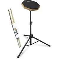 keepdrum Schlagzeug keepdrum Übungspad DP-BK8 schwarz 8 Zoll mit Stativ, Drumsticks 1 Paar,Übungspad, Übungspad, Vorteils-Set mit Stativ und Drumsticks 1 Paar