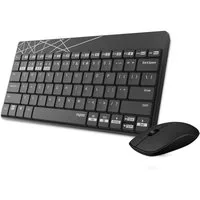 Rapoo 8000M Tastatur- und Maus-Set, Kabellos, Multimodus, Deskset, Bluetooth, 2,4 GHz, DE-Layout, QWERTZ