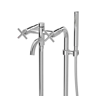 Tres 2 Griffmischer für Wanne und Dusche mit Bodenanschluss , 28319401 28319401