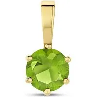 NICEANDnoble Kettenanhänger 585er Gelbgold Kettenanhänger synthetischer Peridot
