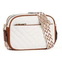 TAN.TOMI Umhängetasche Damen Handy Schultertasche Gestepptes Design Crossbody Bag, Crossbody Bag für Damen mit Verstellbarem Breiter Gurt