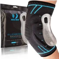 AGILE NOW Ellenbogenbandage Ellenbogenbandagen (Hochwertige Ellenbogenbandage Tennisarm, Ellenbogen Bandage), Atmungsaktiv & Rutschfest