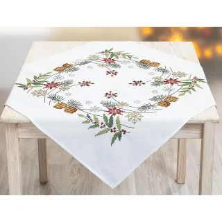 Stickmitteldecke "Weihnachtszeit/Winterzeit"