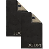 JOOP! Handtuch 2 Stück Joop! Gästetuch Classic 1720-73 schiefer 30x50, Walkfrottier (2-St), Baumwolle