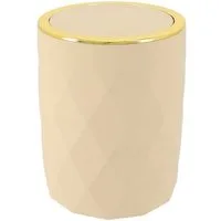 TENDANCE Kosmetikeimer Abfallsammler, Papierkorb,Badezimmereimer 6 Liter Goldserie