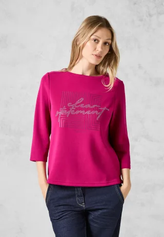 Cecil 3/4-Arm-Shirt mit U-Boot-Ausschnitt