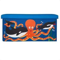 WIESEN.design Spielzeugtruhe 54L, Spielzeugkiste mit Deckel, Kindersitzbank mit Stauraum (Spielzeugbox mit Deckel, Sitzbank Kinder, Spielzeugkiste Kinderzimmer, Spielzeug Aufbewahrung, Kinderbank, Spielzeugaufbewahrung Kinderzimmer), belastbar bis 15