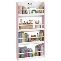 AIYAPLAY Kinderregal Bücherregal Kinder im Zuckerwatte-Design Wandmontiertes Spielzeugregal, Kinderzimmerregal 1-tlg., Wandmontage, Anti-Kipp-Kit, platzsparend