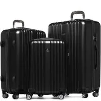 FERGÉ Kofferset Hartschale 3 teilig Koffer Set TOULOUSE, 4 Rollen, (3er Kofferset stabil und leicht mit Zahlenschloß, 3 tlg., Hartschalen-Trolley Set 3 Größen Handgepäck Koffer M XL), Trolley 3er Koffer Set, Reisekoffer 4 Rollen, Premium Rollkoffer