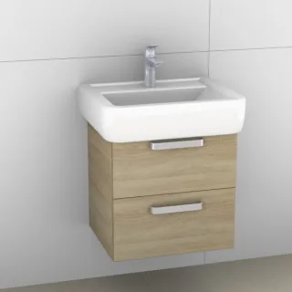 Artiqua 413 Waschtischunterschrank für Renova Plan 222256, 222257 Castello Eiche quer NB, 413-WU2L-K 413-WU2L-K53-7136-426
