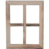 UNUS HOME Wanddekoobjekt Holzfenster Dekoration Altholz
