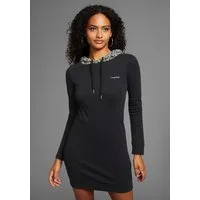KangaROOS Sweatkleid mit Allover-Print Kapuze