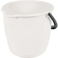 ONDIS24 Putzeimer Plastikeimer Haushaltseimer mit Kunststoffbügel, Ausguss & Füllstandsanzeige grau 12 Liter