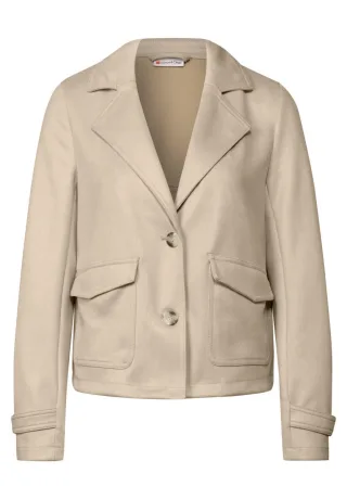 Street One - Velours Jacke beige - Gr. - 44