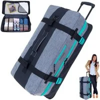 ELEPHANT Trolley XXL Travel Reisetrolley 80 cm 120 Liter Reise, Tasche groß Softcase Gepäck Urlaub Trolly
