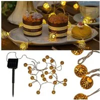 Pauleen LED-Lichterkette Sunshine Glamour, 20-flammig, 20-flammig, Solarbetrieben