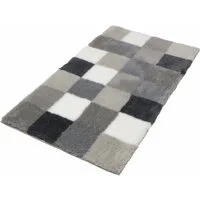 Kleine Wolke Badematte Caro, Badvorleger, Badezimmer Teppich, Höhe 25 mm, rutschhemmend beschichtet, fußbodenheizungsgeeignet, Kunstfaser, rechteckig, Badteppich, modernes Karo-Muster, Pastell-Farben, waschbar